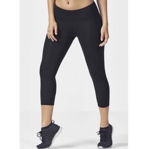 Fabletics Black Mid-Rise Pureluxe Capri Leggings